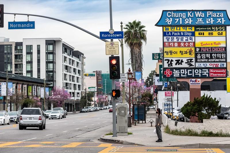 LA 한인타운 거리 풍경