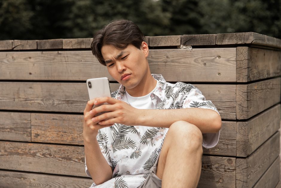 Frowning at an unanswered phone