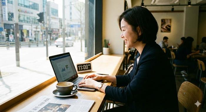 정보를 찾아보는 한인